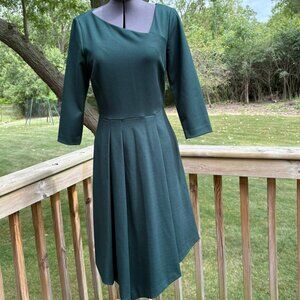 Donna Karan size 4 forest green dress